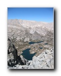 2005-09-11 Morgan (00) Almost on top of Little Lakes Peak, chickenfoot lake below